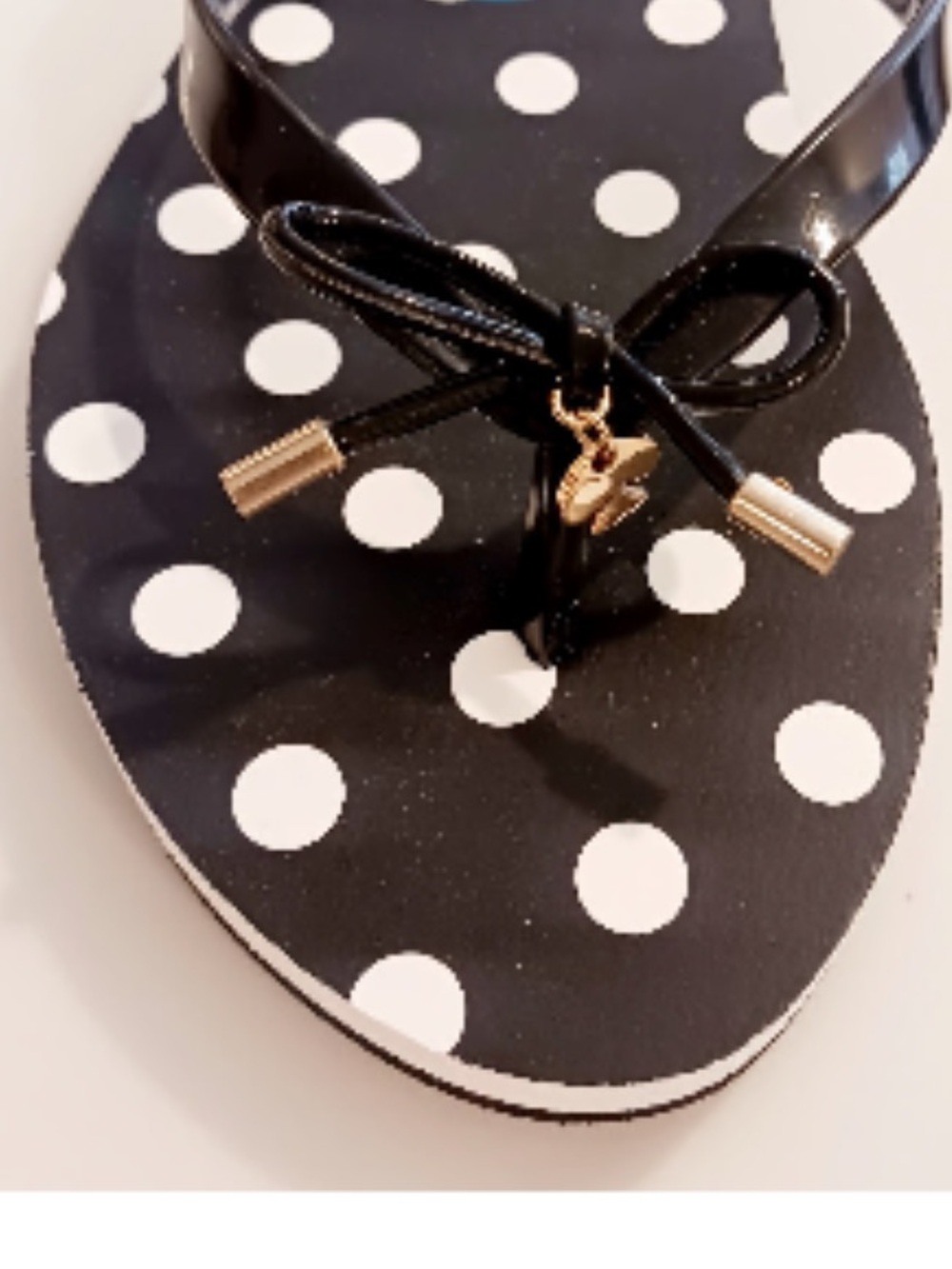 Kate Spade Nadine Polka Dot Flip Flops 🖤🤍 - Picture 10 of 11